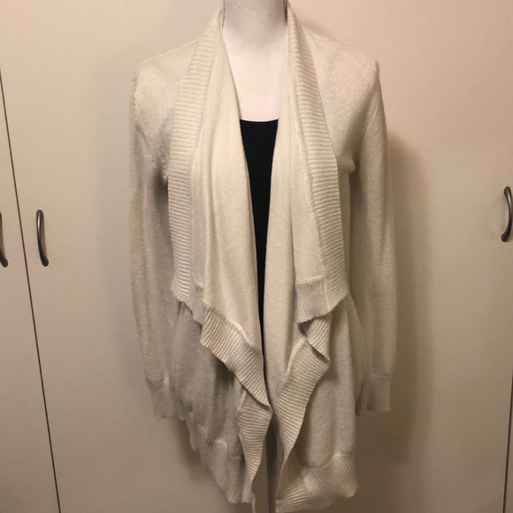 Silver Glitter Waterfall Cardigan - Picture 1 of 3